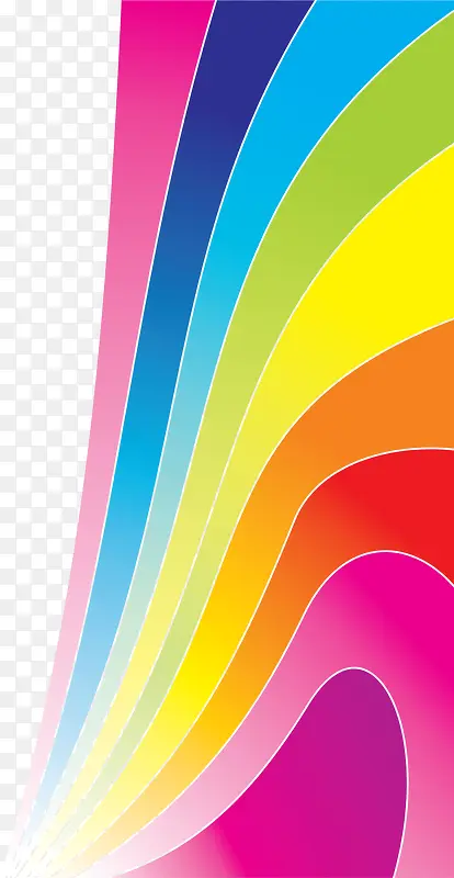 矢量彩虹几何透视装饰背景