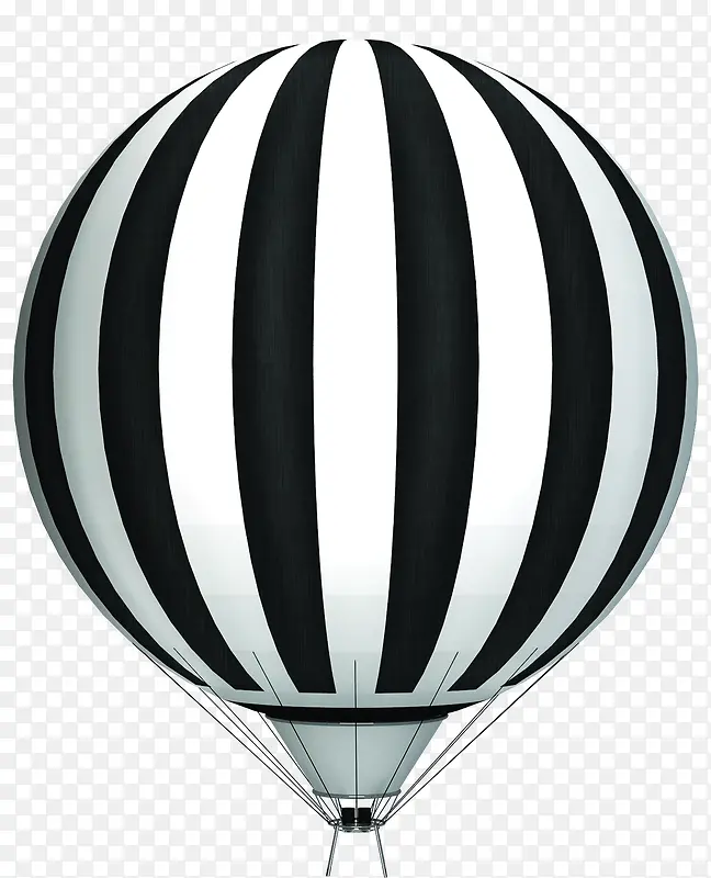 黑白时尚热气球卡通
