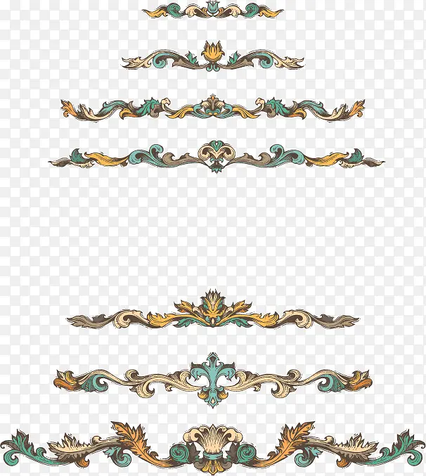 欧式宫廷风装饰花边矢量素材