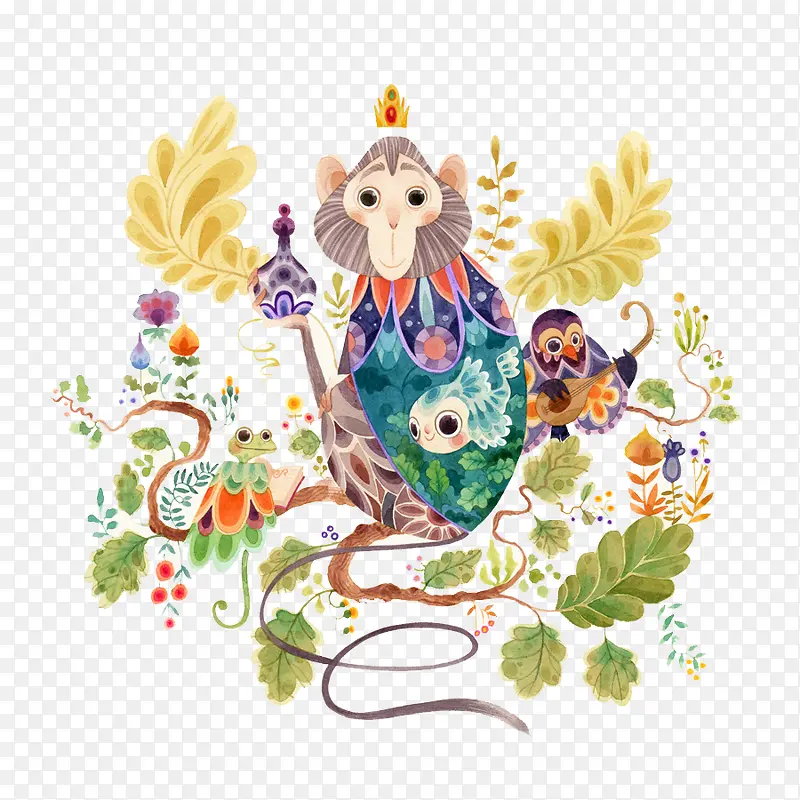 彩绘插花图案PNG图片素材下载_图片编号8631478-PNG素材网