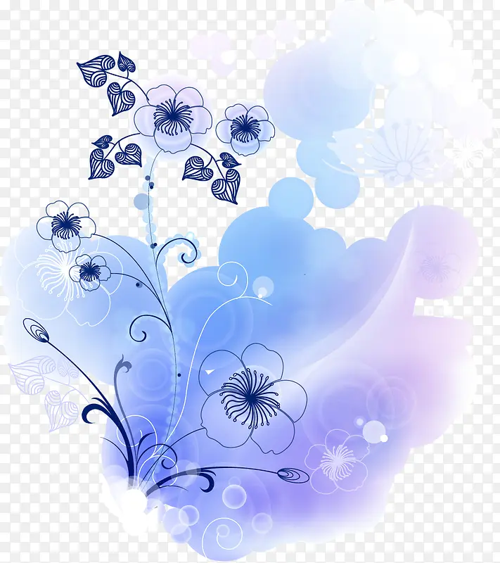 水彩花卉图案PNG图片素材下载_图片编号8631019-PNG素材网