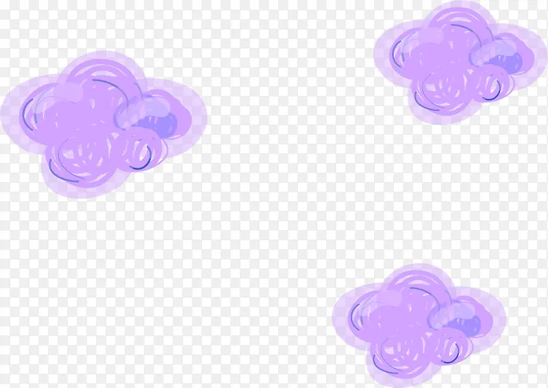 紫色云朵漂浮