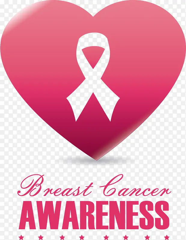 关爱女性抗乳腺癌爱心标志