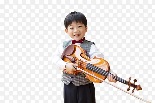 喜小提琴男孩