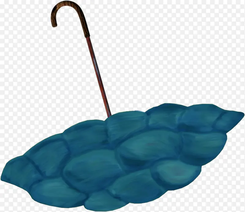 蓝色龟壳伞