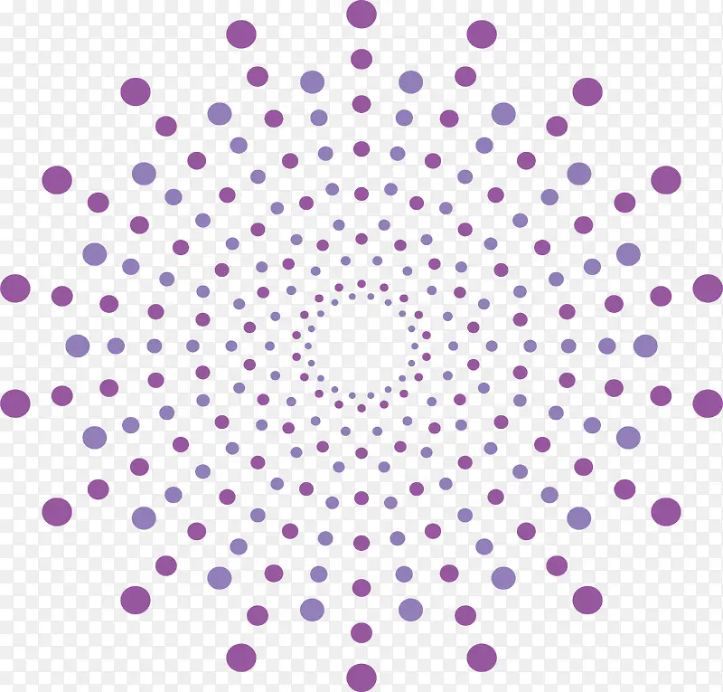 紫色波点放射图