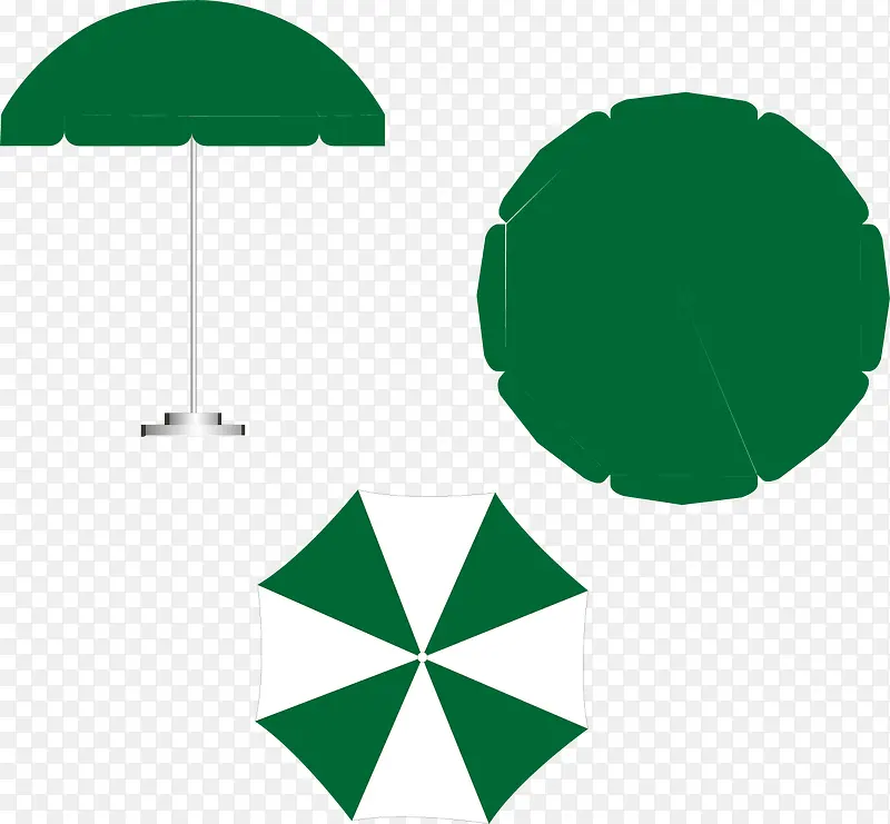 绿色遮阳伞海报素材