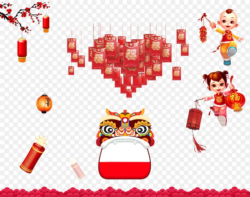 春节新年装饰图案PNG图片素材下载_图片编号8637919-PNG素材网