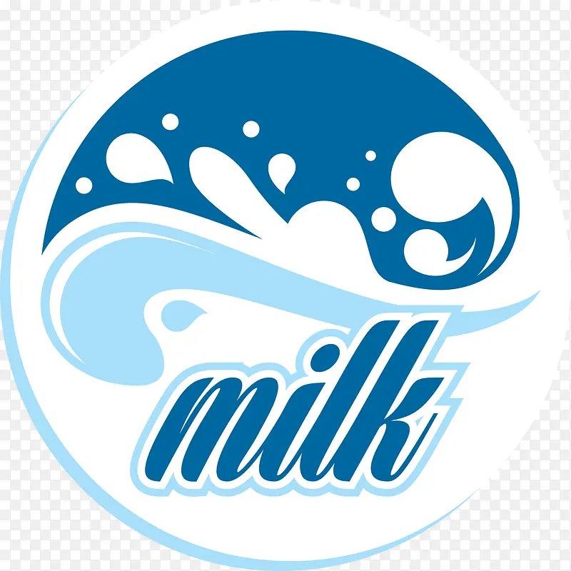蓝色milk标志
