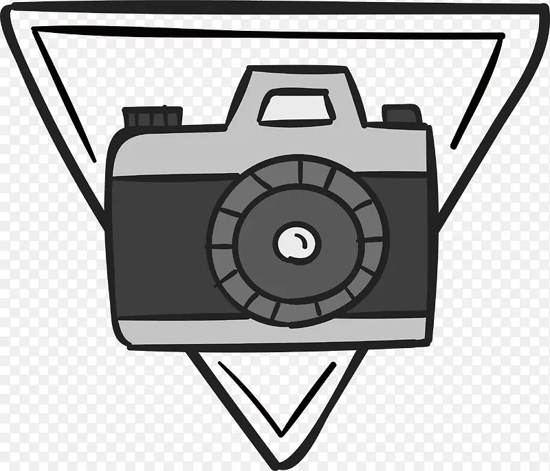 灰色三角相机标题框