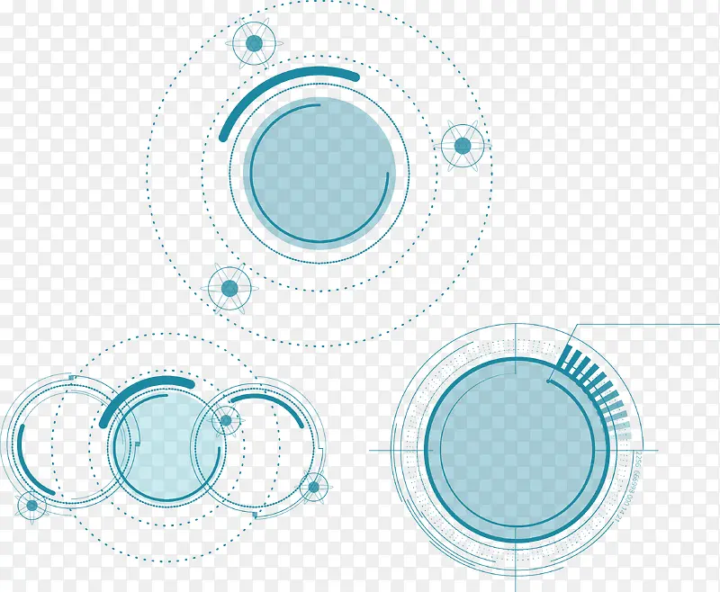 科技刻度圆形标注