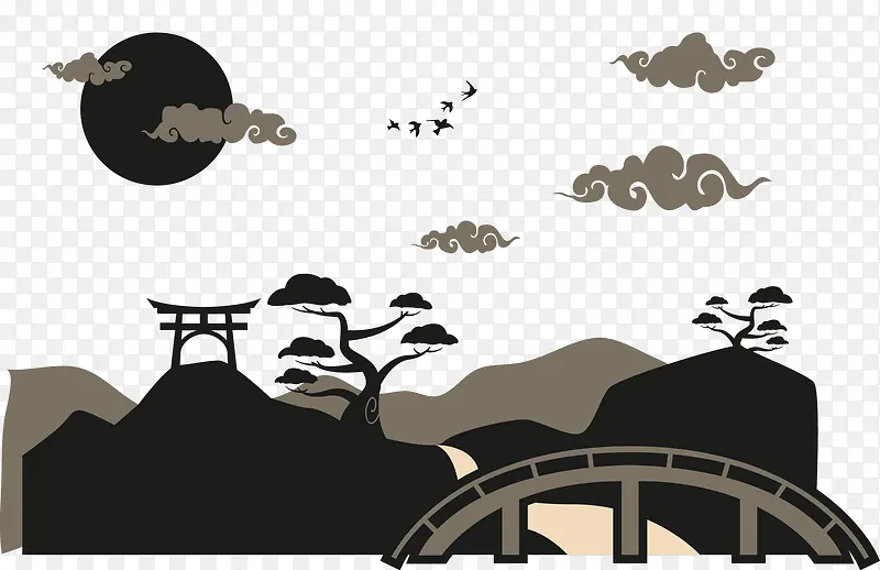 中国风水墨图标