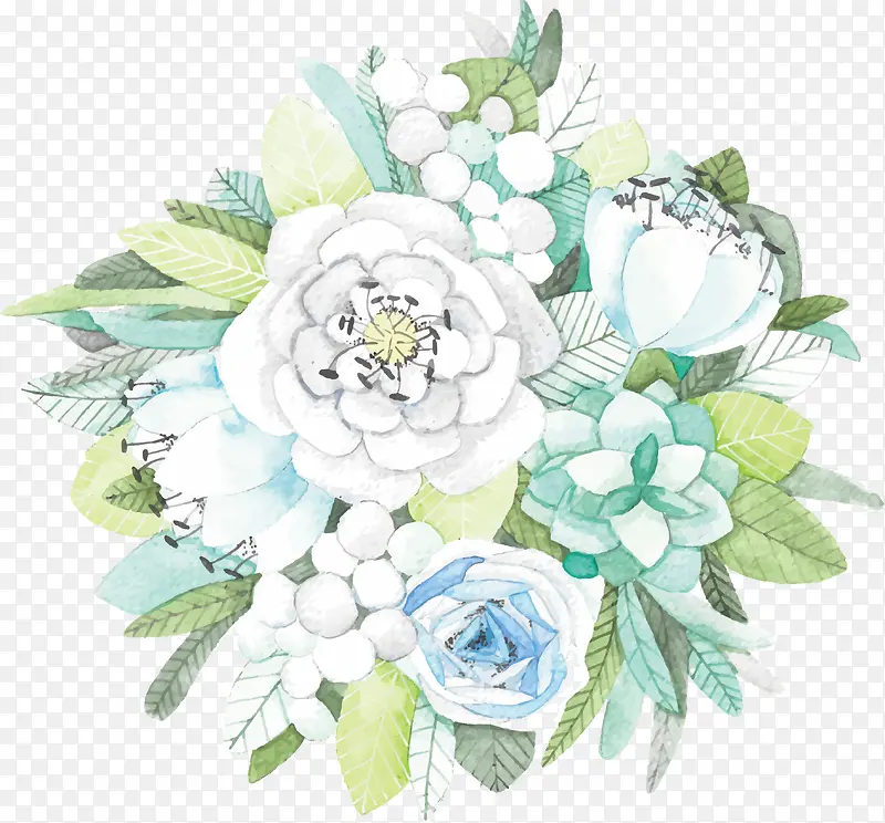 白玫瑰花束