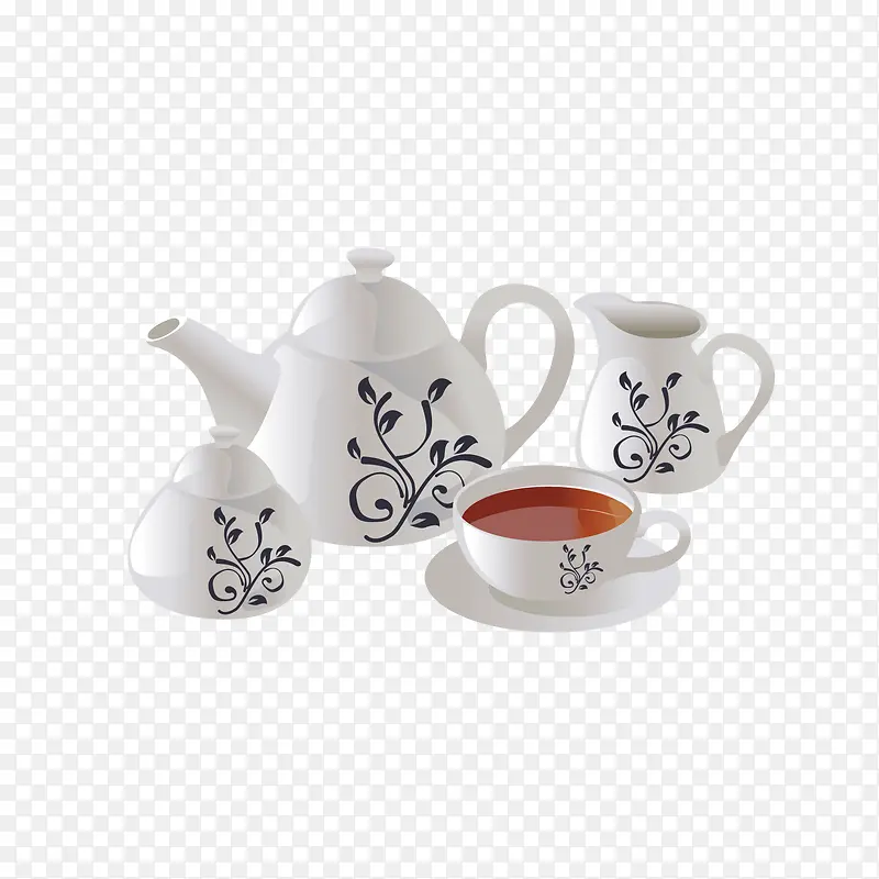 白色陶瓷茶杯器具