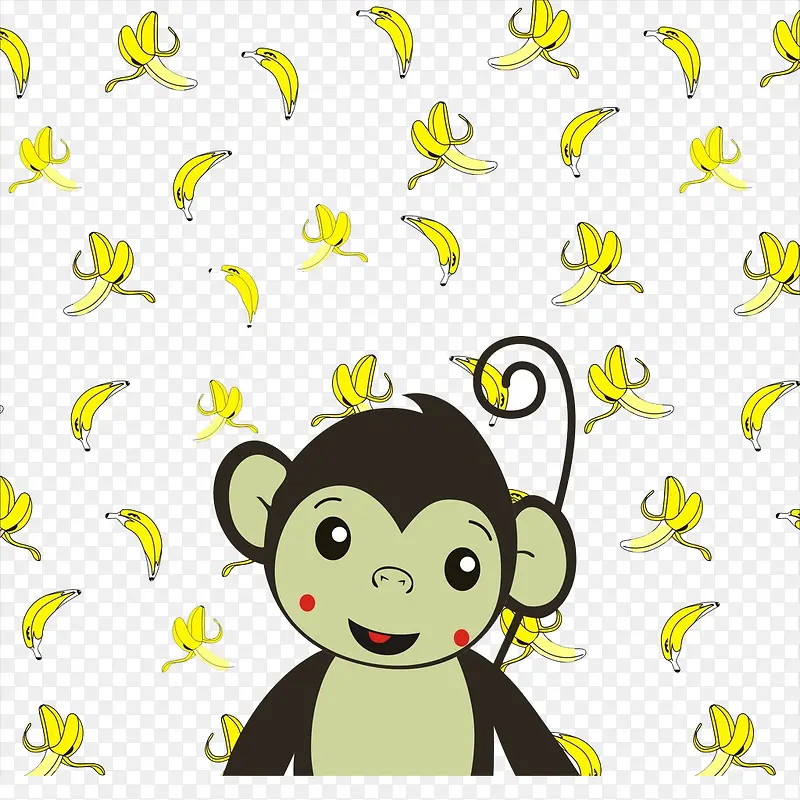 香蕉猴子背景