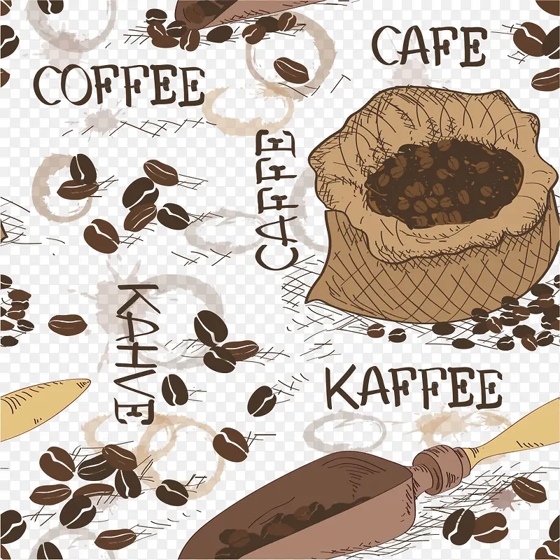 咖啡豆底纹