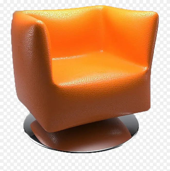 橙色皮质贵宾椅