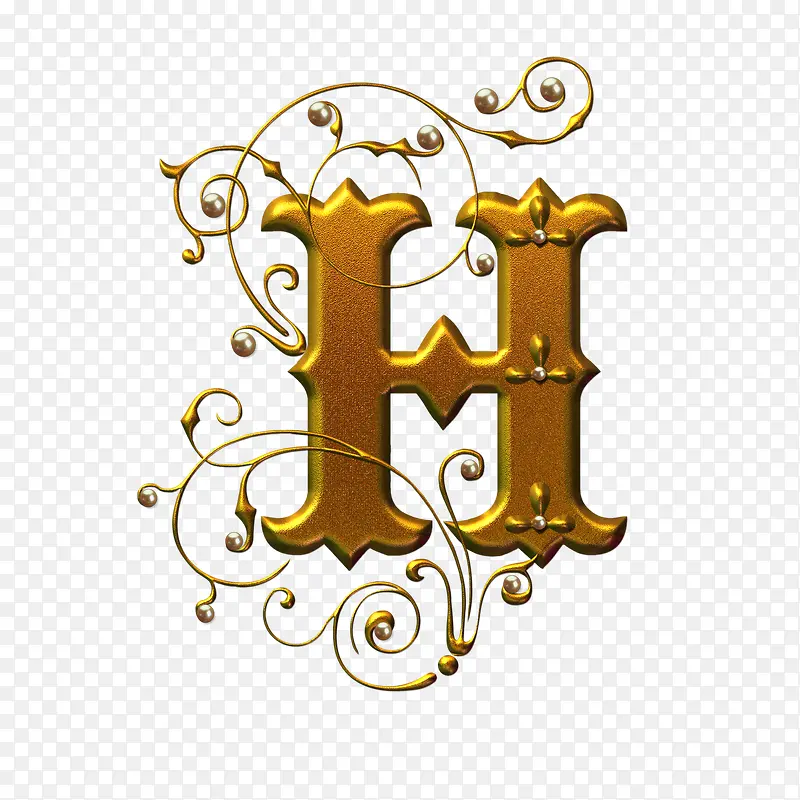 金色字母H