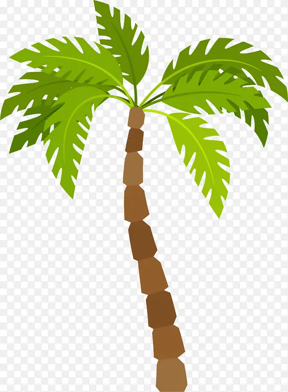 手绘椰子树图案