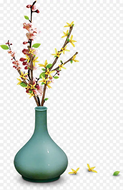 花瓶鲜花元素