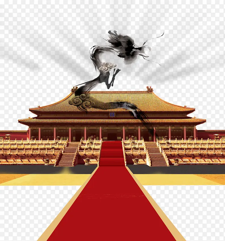 中国宫殿和龙