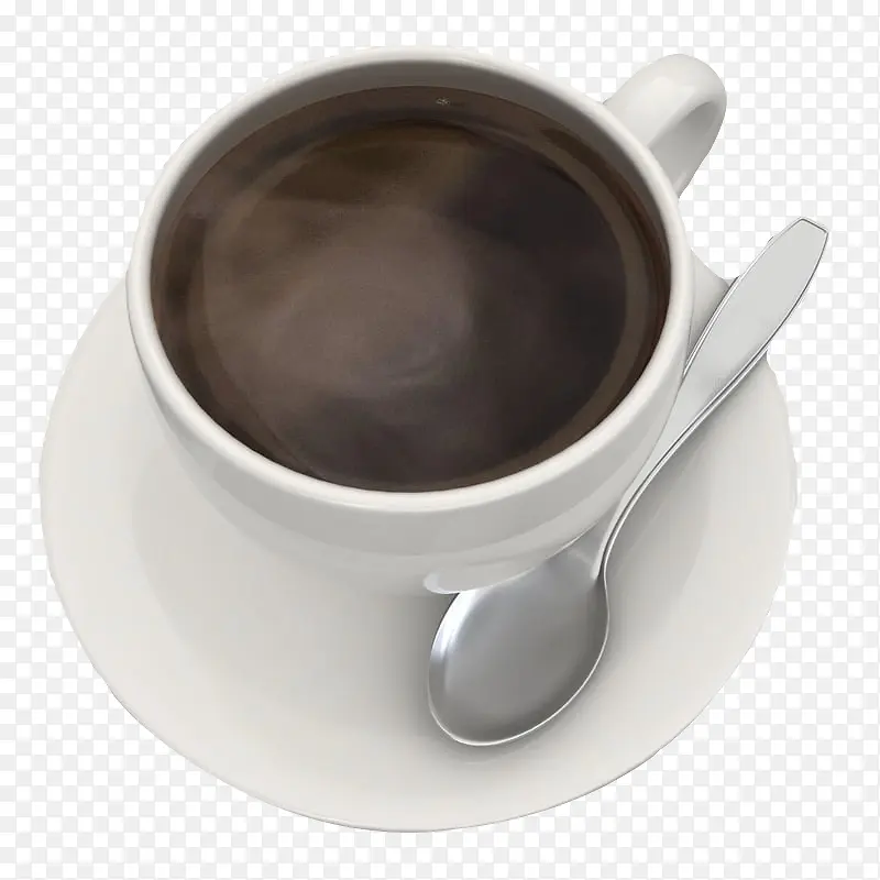 勺子搅拌咖啡浓缩咖啡