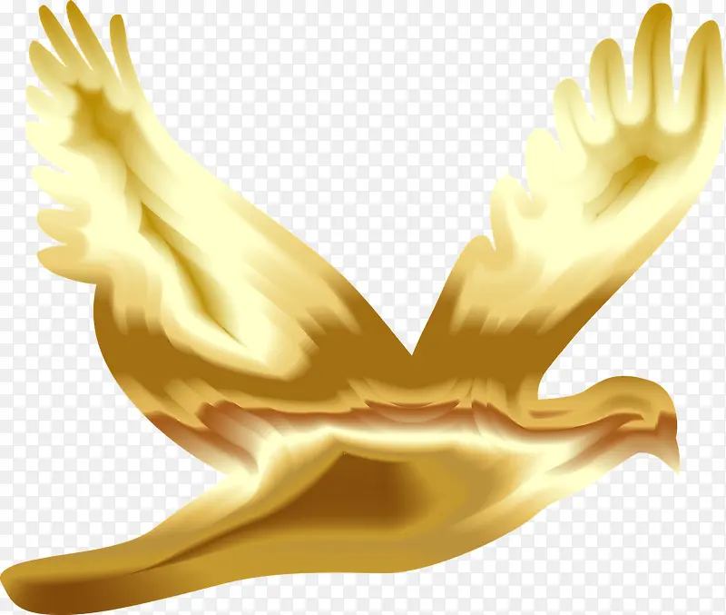 飞翔的金色鸽子