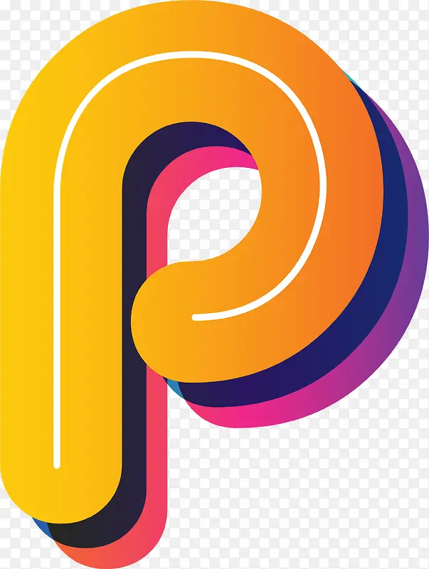 LOGO创意字母P商标