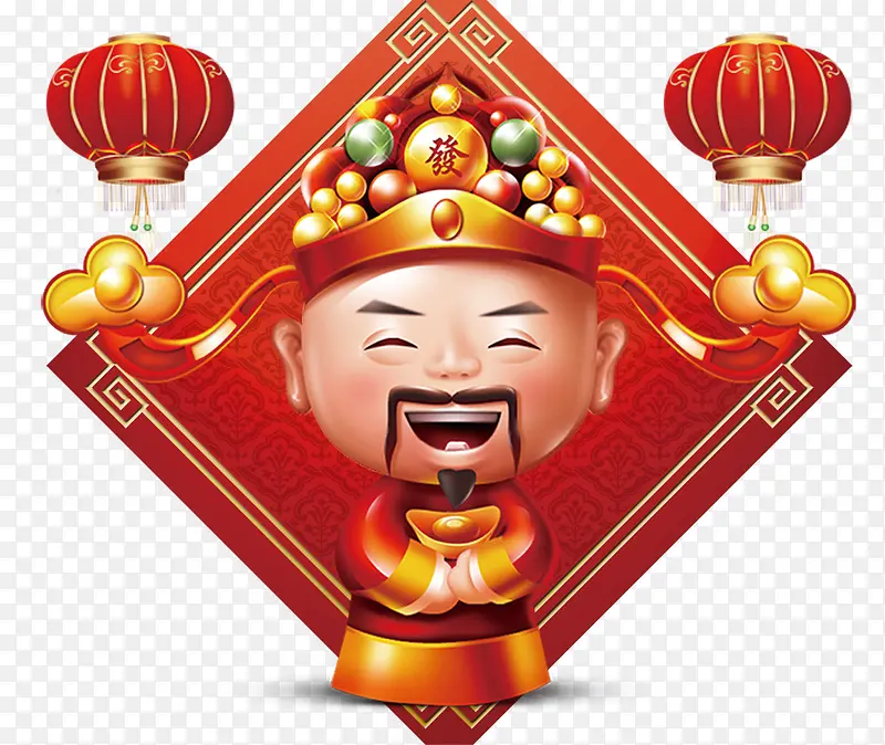 中国传统财神卡通形象设计