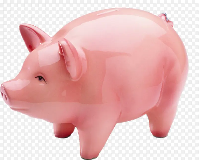 一个粉色小猪储蓄罐