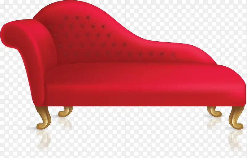 精美红色贵妃沙发