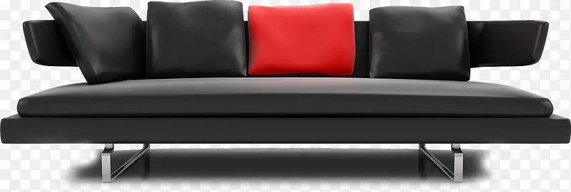 现代感黑色简洁沙发