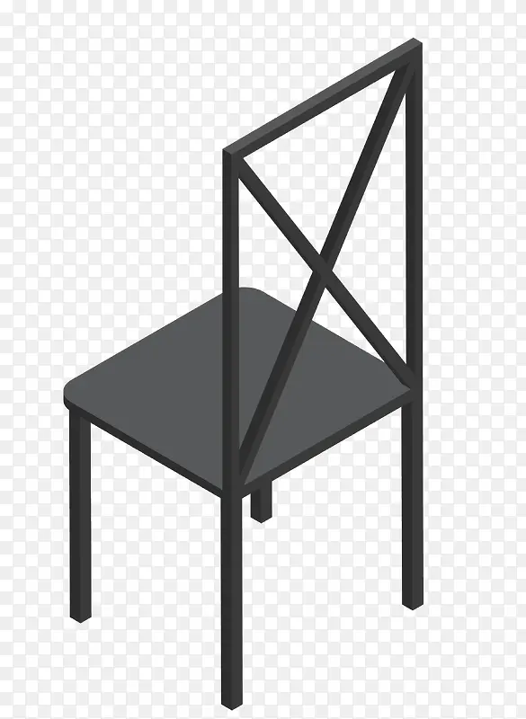 现代黑色的卡通椅子png素材