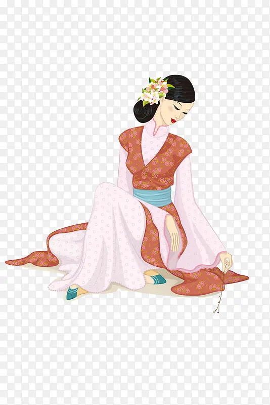 手绘女人