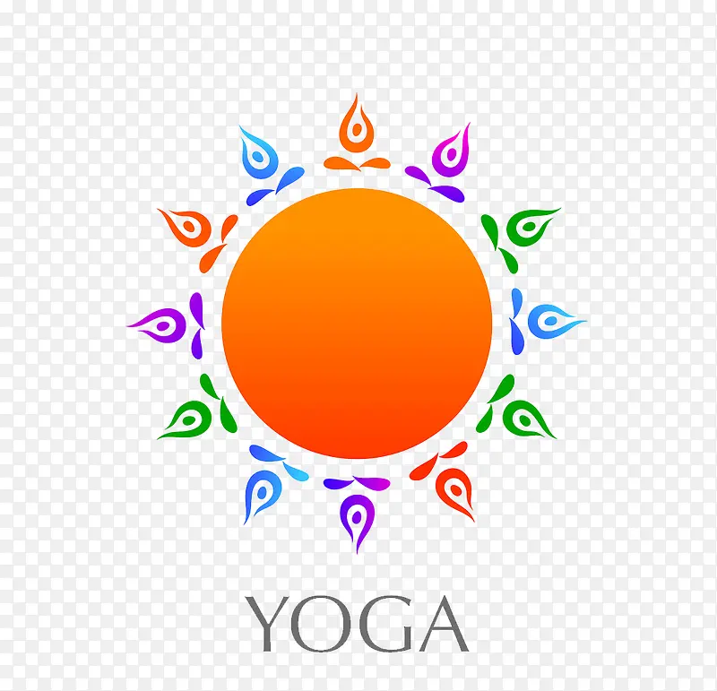 瑜伽太阳logo模型设计