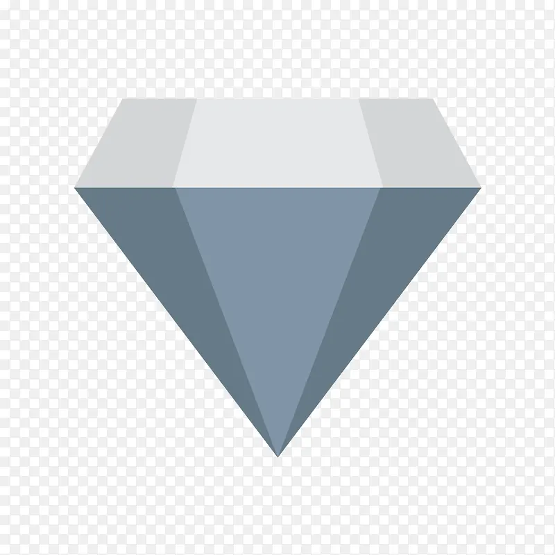 灰色扁平化几何钻石元素