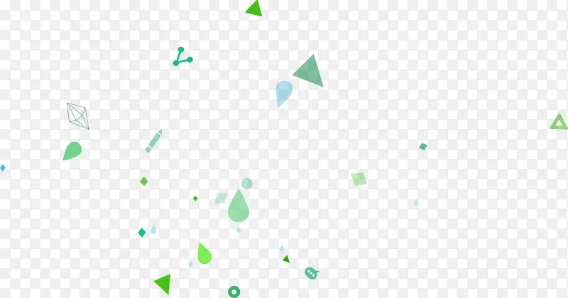 绿色三角形状点缀