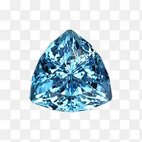 蓝色明亮多边形钻石