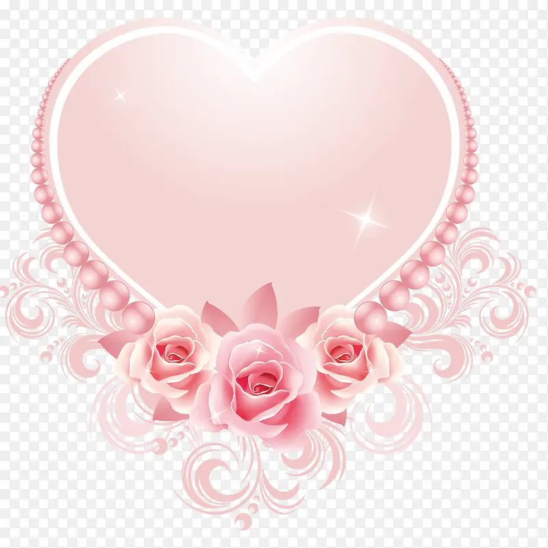 心形玫瑰花画框