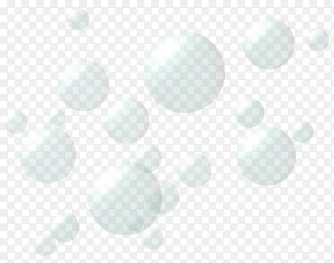白色透明气泡漂浮素材