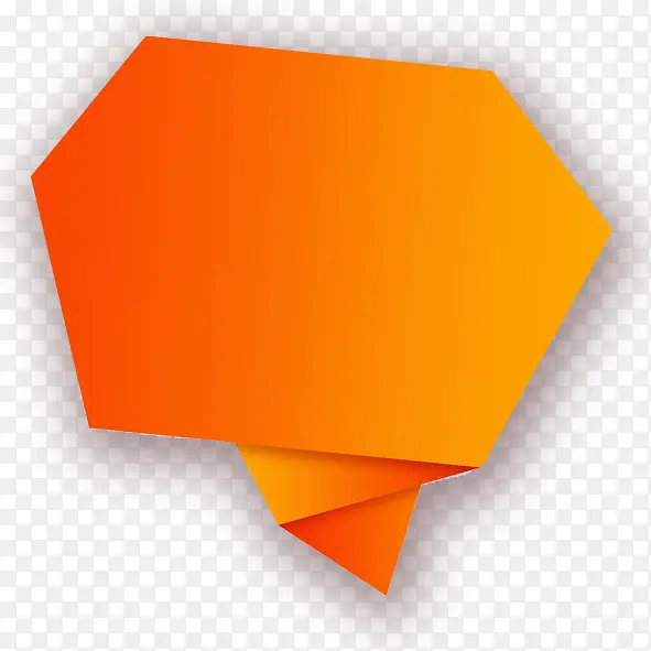 杏黄色折纸对话框