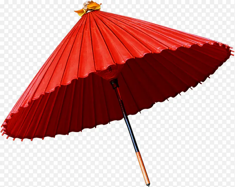 折伞卡通红色伞效果