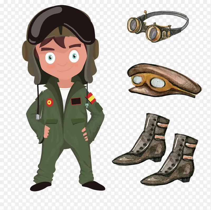 卡通飞行员PNG图片素材下载_图片编号8675111-PNG素材网