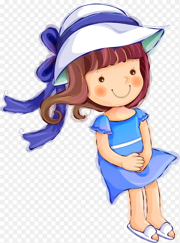 手绘女孩