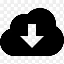 云下载黑色的cloud-icons