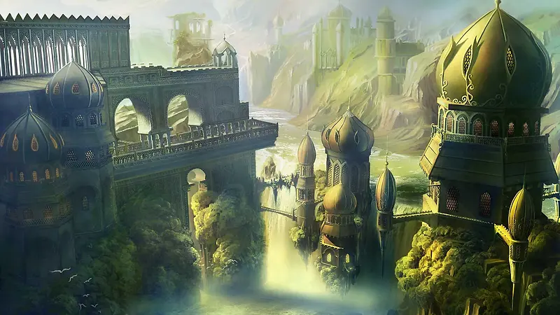 幻城城堡仙境素材