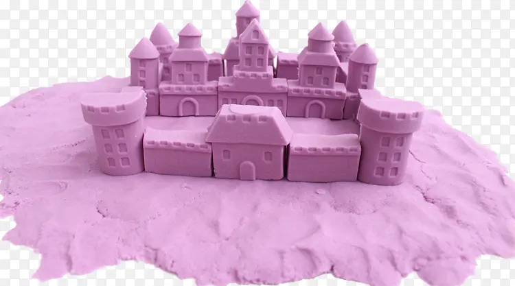 紫色橡皮泥玩具建筑物