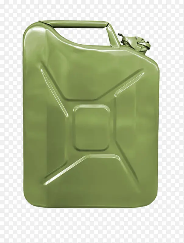 汽油的绿色金属罐