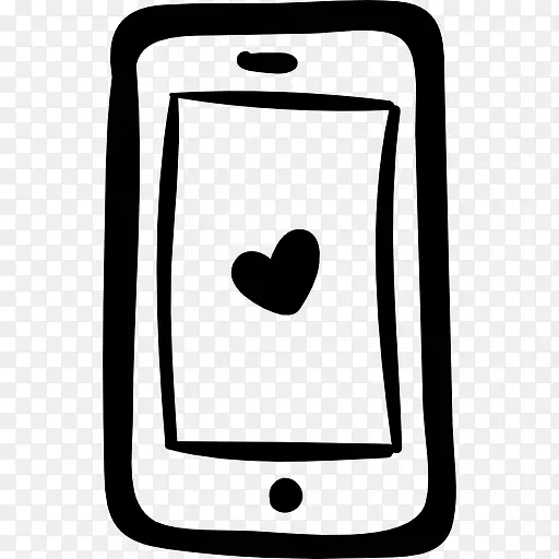 智能手机的心脏图标