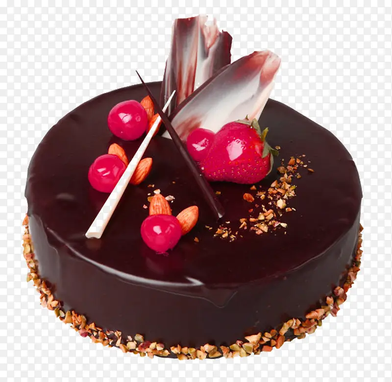草莓巧克力蛋糕图片素材